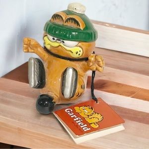Vintage Garfield Orange‎ Cat Iceskating Ornament Decor Collectible New NWT